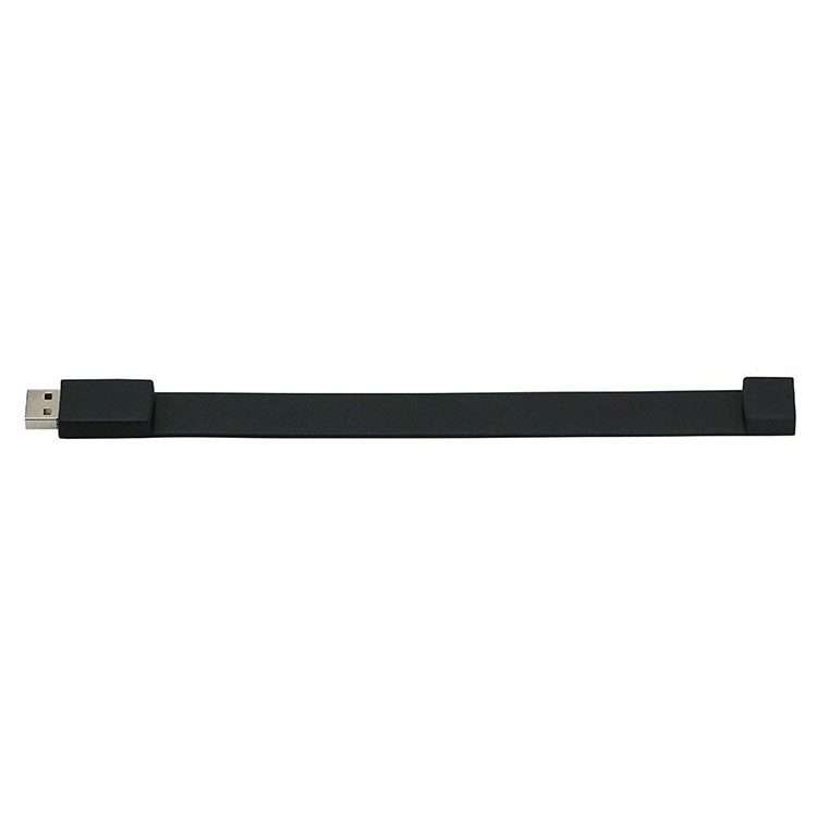 4GB Silicon Bracelets USB 2.0 Flash Disk(Black)