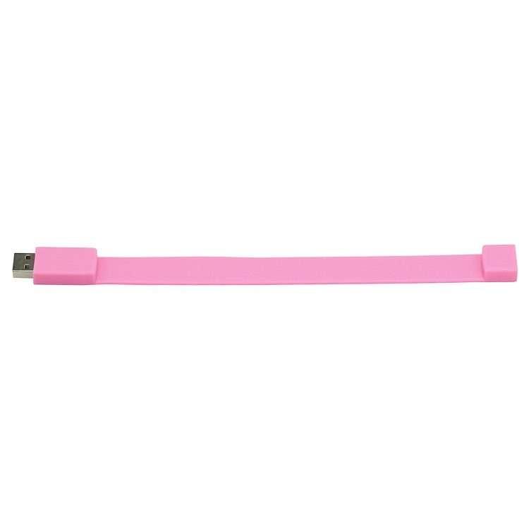 4GB Silicon Bracelets USB 2.0 Flash Disk(Pink)