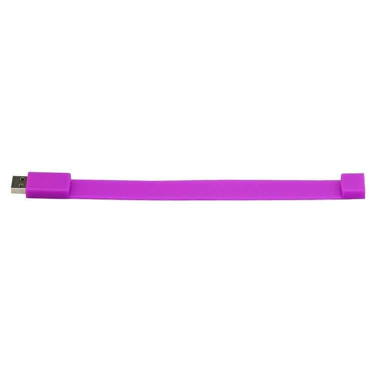 8GB Silicon Bracelets USB 2.0 Flash Disk(Purple)