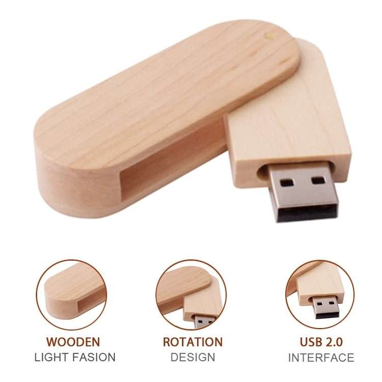 4 GB Wood Material USB Flash Disk