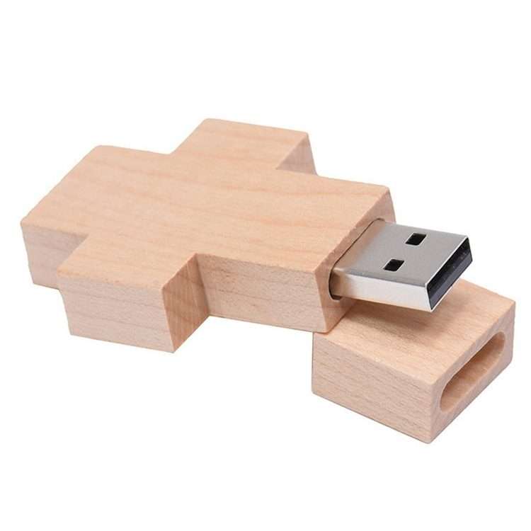 4 GB Wood Cross Style USB Flash Disk