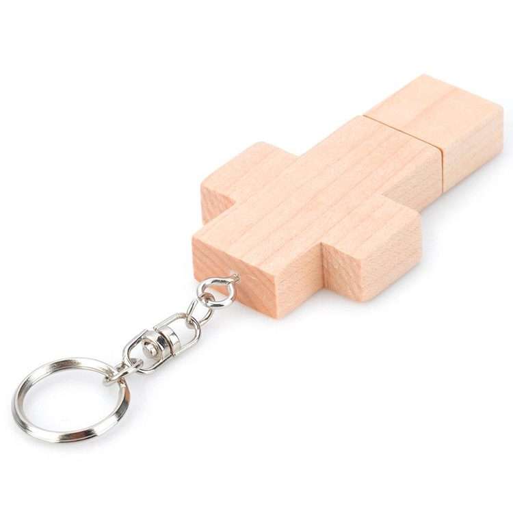 4 GB Wood Cross Style USB Flash Disk