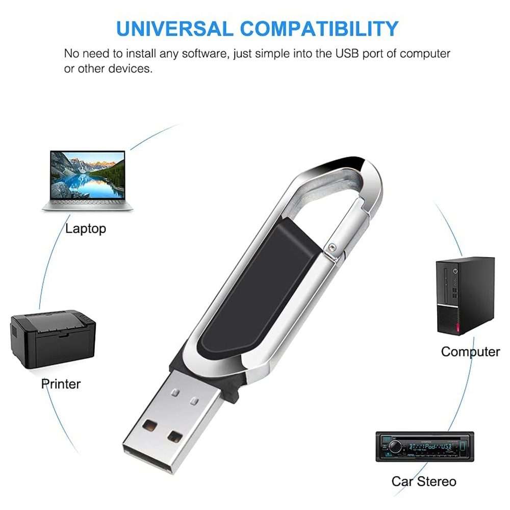 8GB Metallic Keychains Style USB 2.0 Flash Disk (Black)(Black)