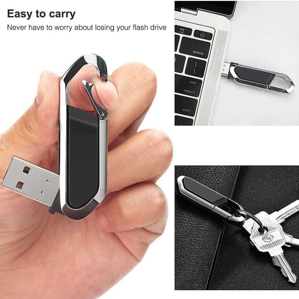 8GB Metallic Keychains Style USB 2.0 Flash Disk (Black)(Black)