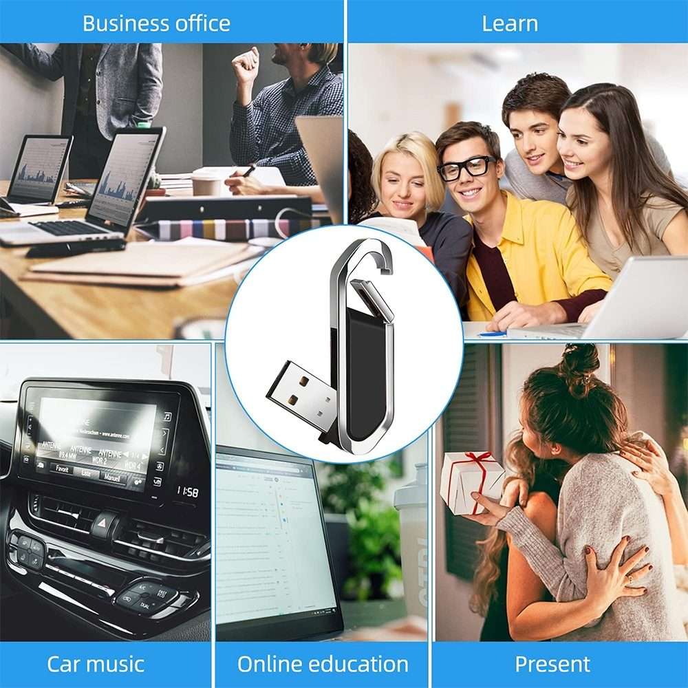 8GB Metallic Keychains Style USB 2.0 Flash Disk (Black)(Black)