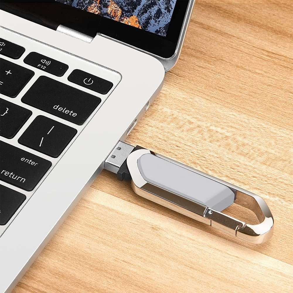 4GB Metallic Keychains Style USB 2.0 Flash Disk (Grey)(Grey)