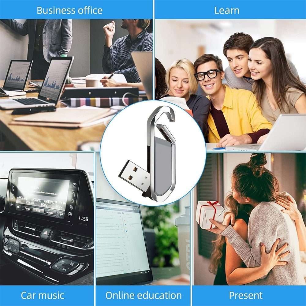 8GB Metallic Keychains Style USB 2.0 Flash Disk (Grey)(Grey)