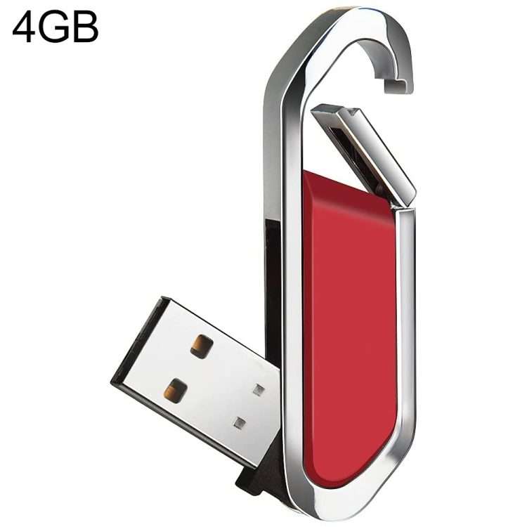 4GB Metallic Keychains Style USB 2.0 Flash Disk (Red)(Red)