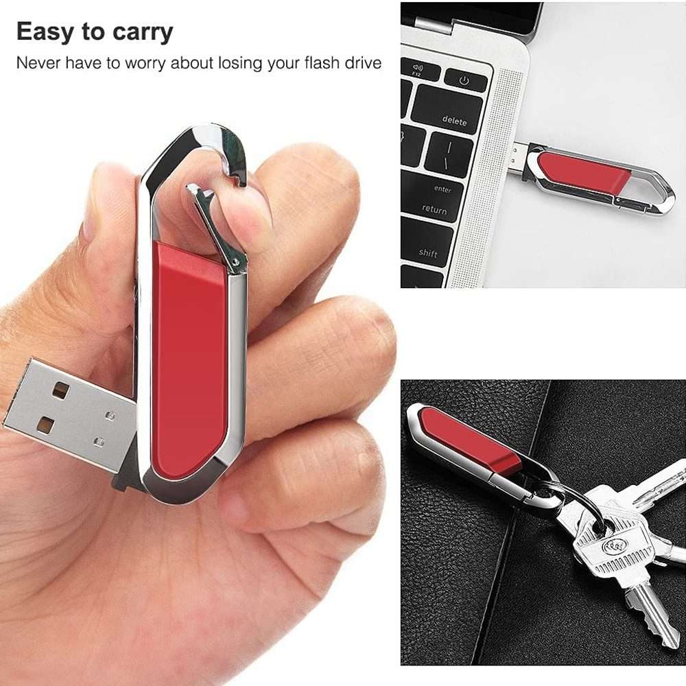 4GB Metallic Keychains Style USB 2.0 Flash Disk (Red)(Red)