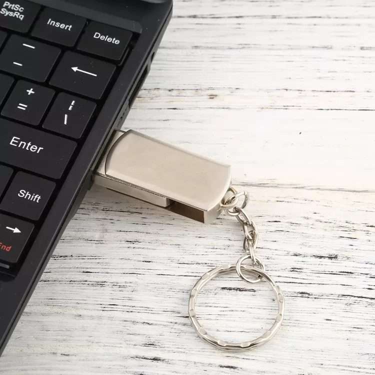 Metal Series Mini USB 2.0 Flash Disk with Keychain (4GB)