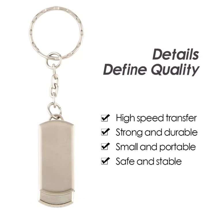 Metal Series Mini USB 2.0 Flash Disk with Keychain (8GB)