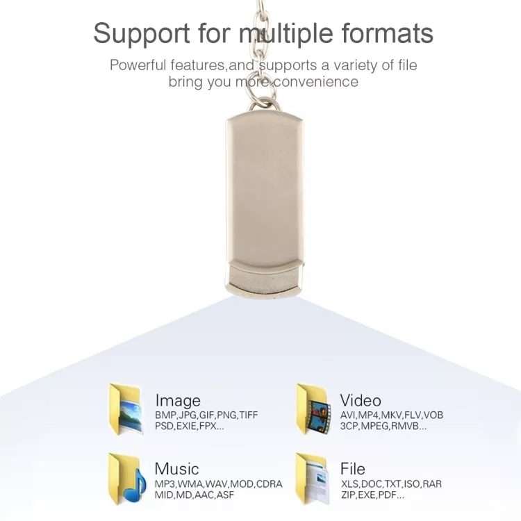 Metal Series Mini USB 2.0 Flash Disk with Keychain (8GB)