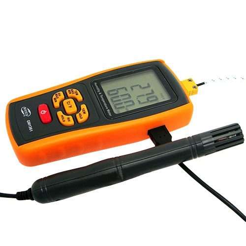 BENETECH GM1361 2.5 Inch Screen Digital Temperature & Humidity Meter Hygrometer / The ... (Yellow)