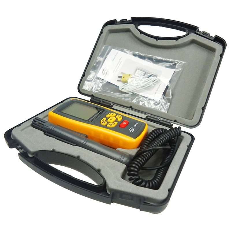 BENETECH GM1361 2.5 Inch Screen Digital Temperature & Humidity Meter Hygrometer / The ... (Yellow)