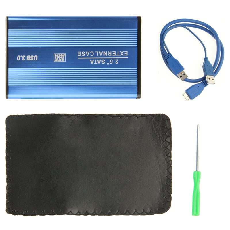 High Speed 2.5 inch HDD SATA External Case, Support USB 3.0(Blue)