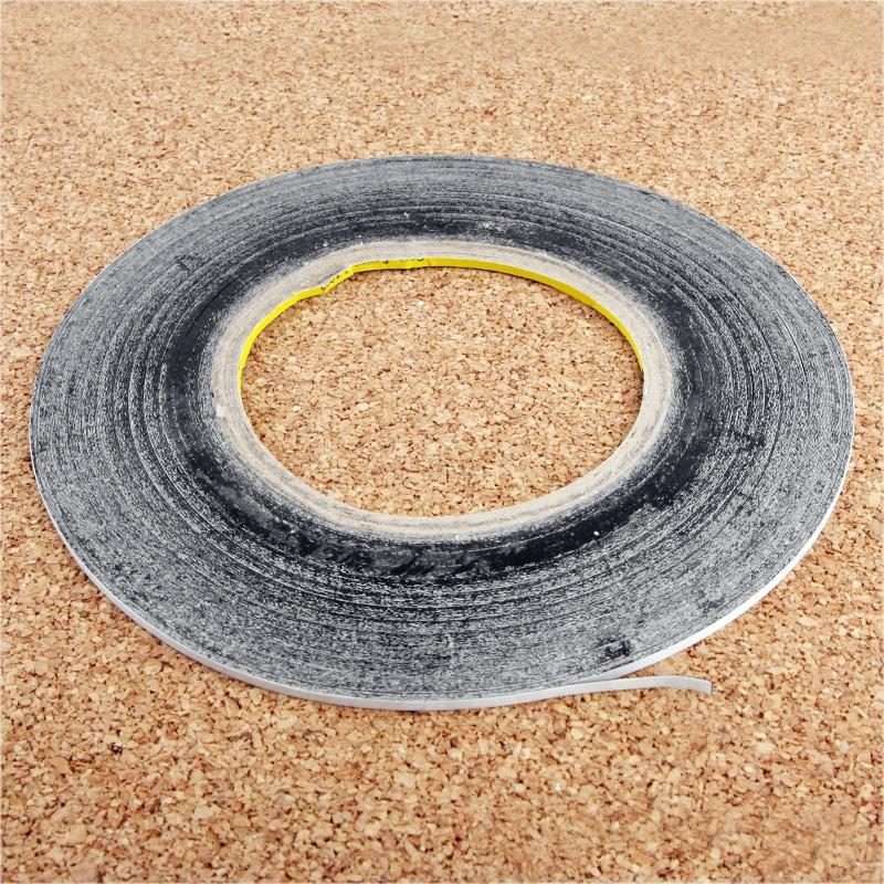 2mm Double Sided Adhesive Sticker Tape for iPhone / Samsung / HTC Mobile Phone Touch P ... (Black)