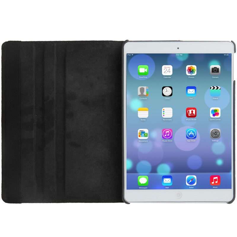 Litchi Texture 360 Degrees Rotation Leather Tablet Case with Holder for iPad Air / Air ... (Black)