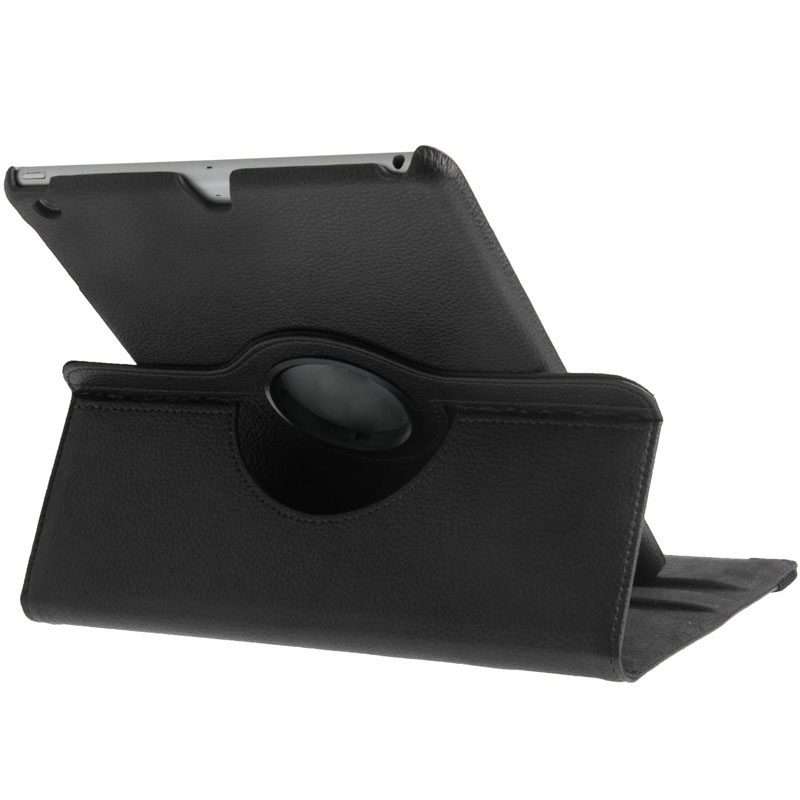 Litchi Texture 360 Degrees Rotation Leather Tablet Case with Holder for iPad Air / Air ... (Black)