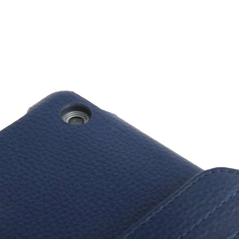 Litchi Texture 360 Degrees Rotation Leather Tablet Case with Holder for iPad Air ... (Dark Blue)