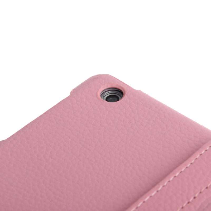 Litchi Texture 360 Degrees Rotation Leather Tablet Case with Holder for iPad Air / Air ... (Pink)