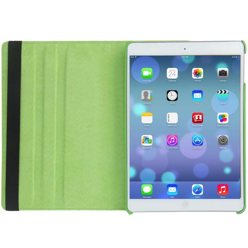 Litchi Texture 360 Degrees Rotation Leather Tablet Case with Holder for iPad Air / Air ... (Green)
