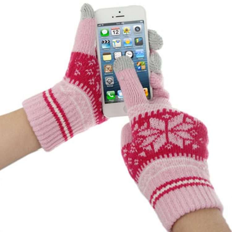 Multifunctional Three Fingers Touch Screen Wool Warm Gloves