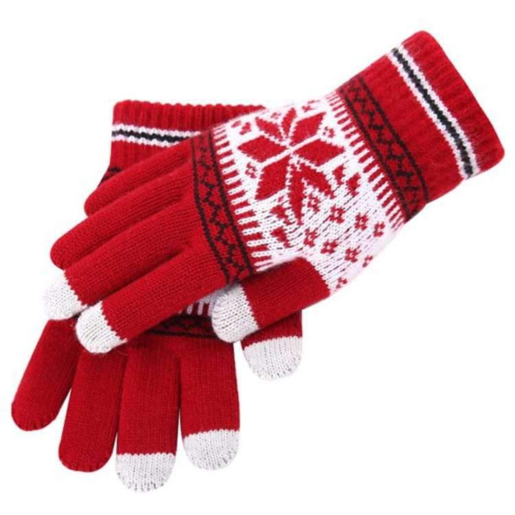 Multifunctional Three Fingers Touch Screen Wool Warm Gloves