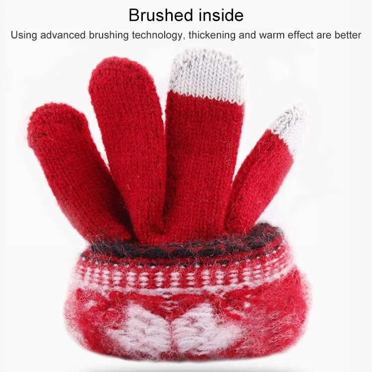 Multifunctional Three Fingers Touch Screen Wool Warm Gloves