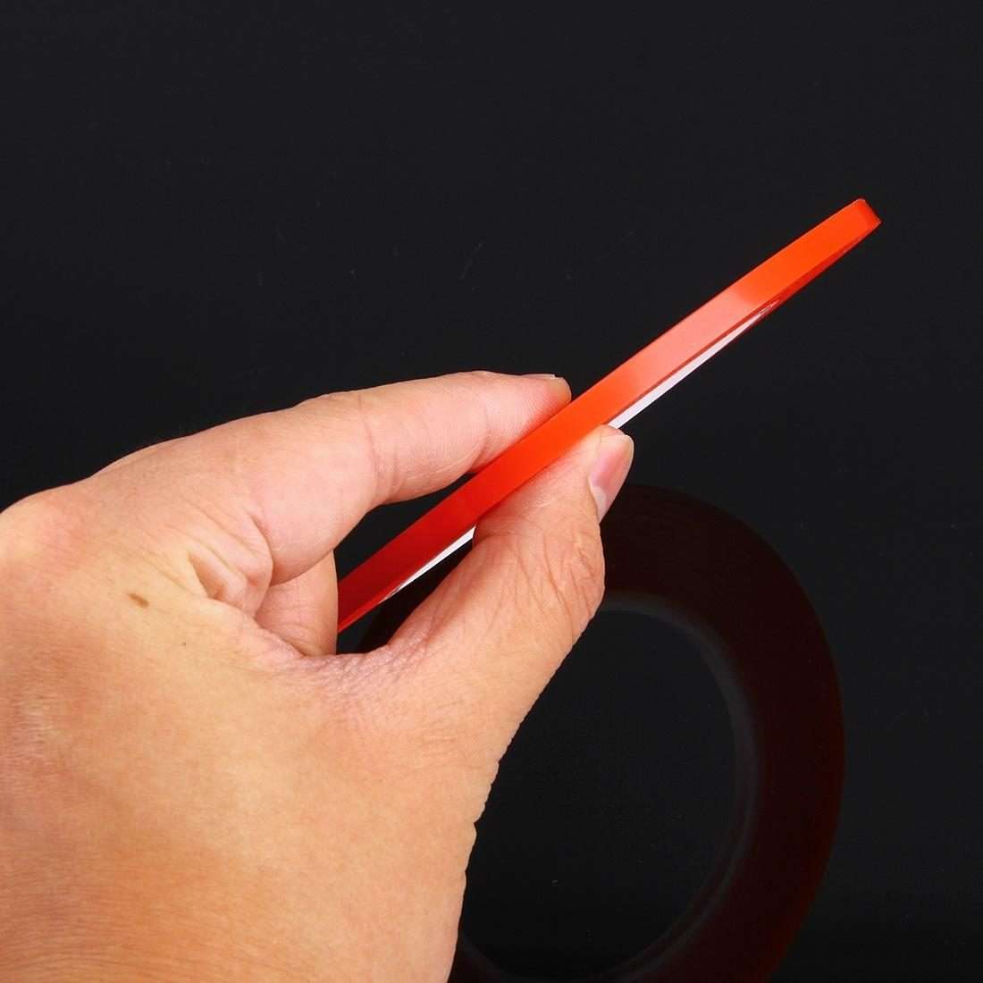 5mm Width Double Sided Adhesive Sticker Tape for iPhone / Samsung / HTC Mobile Phone Tou ... (Red)