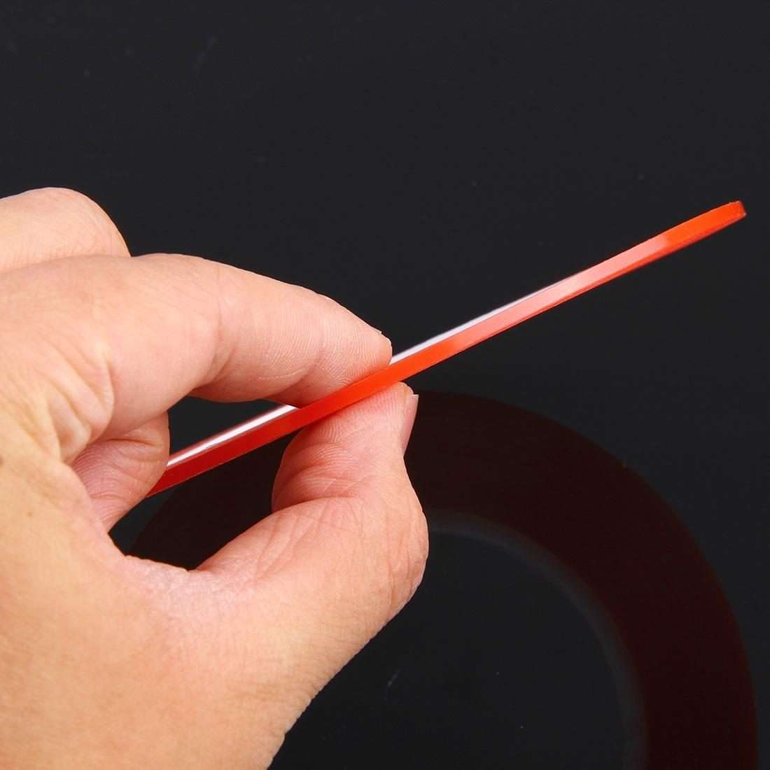 2mm Width Double Sided Adhesive Sticker Tape for iPhone / Samsung / HTC Mobile Phone Tou ... (Red)