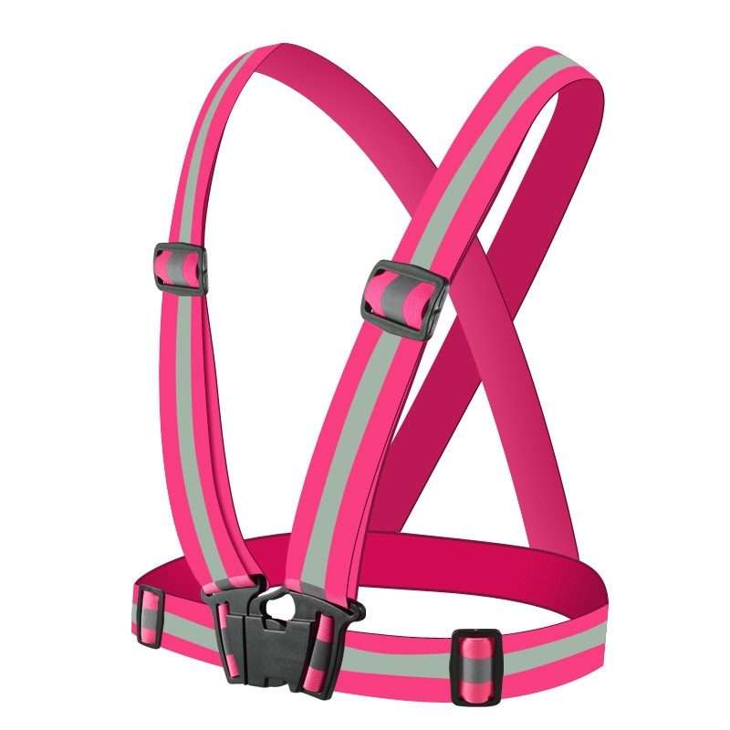 Night Riding Running Flexible Reflective Safety Vest(Magenta)