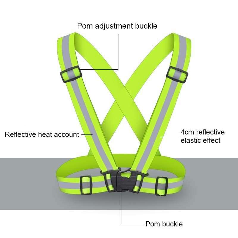 Night Riding Running Flexible Reflective Safety Vest(Magenta)