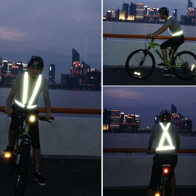 Night Riding Running Flexible Reflective Safety Vest(Magenta)