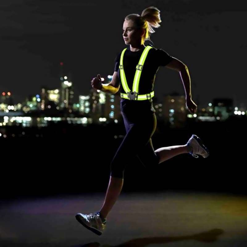 Night Riding Running Flexible Reflective Safety Vest(Magenta)