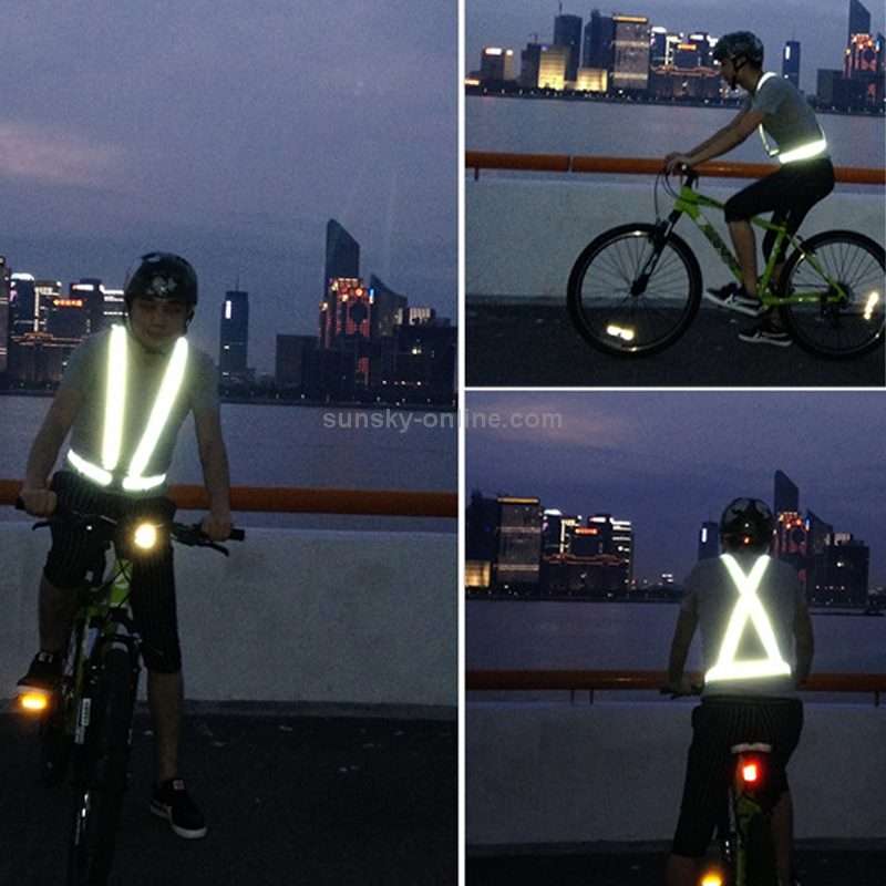 Night Riding Running Flexible Reflective Safety Vest(Purple)