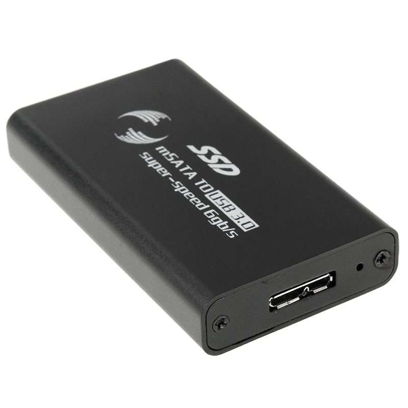 6gb/s mSATA Solid State Disk SSD to USB 3.0 Hard Disk Case(Black)