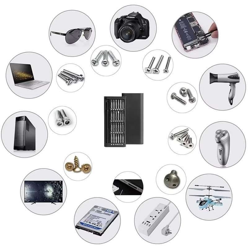 25 in 1 Screwdriver Set Magnetic Repair Tools, Plastic Handle