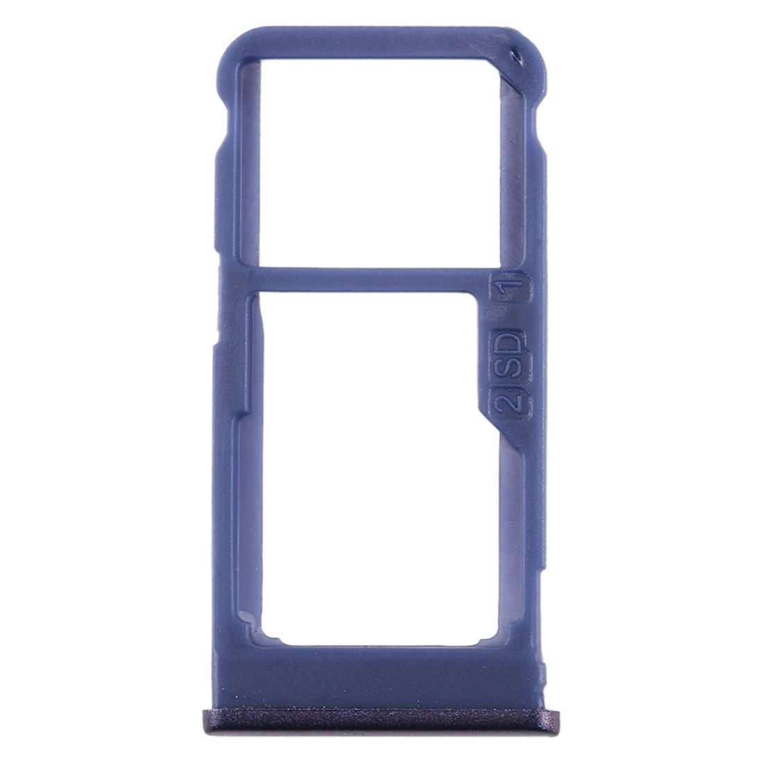 SIM Card Tray + SIM Card Tray / Micro SD Card Tray for Nokia 5.1 Plus / X5 TA-1102 TA-1 ... (Blue)