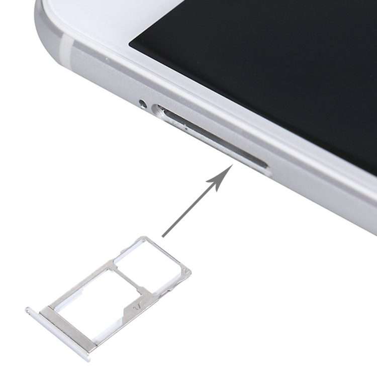 For Meizu Pro 5 SIM + SIM / Micro SD Card Tray (Silver)