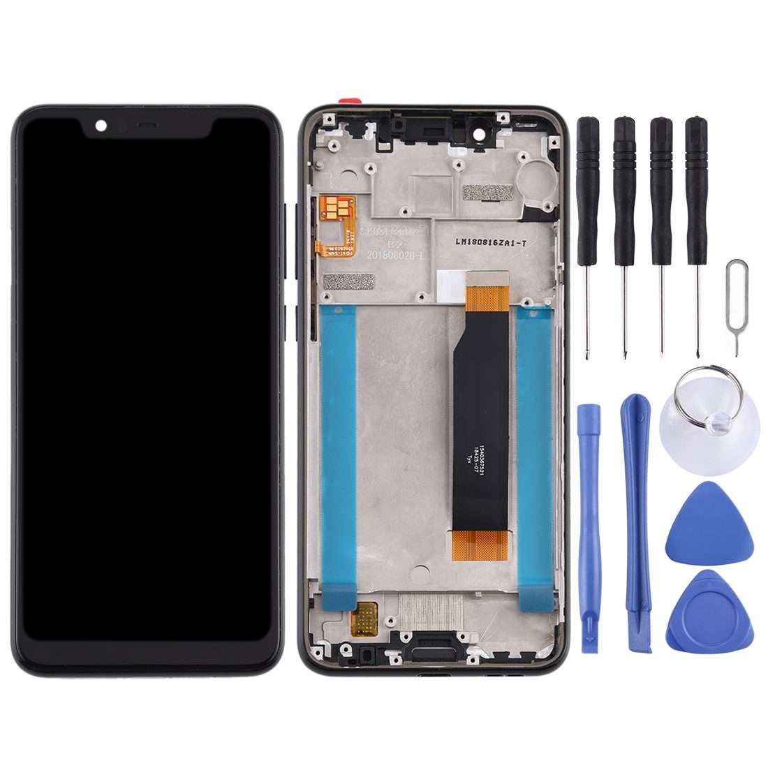 LCD Screen and Digitizer Full Assembly with Frame for Nokia 5.1 Plus / X5 / TA-1102 TA ... (Black)