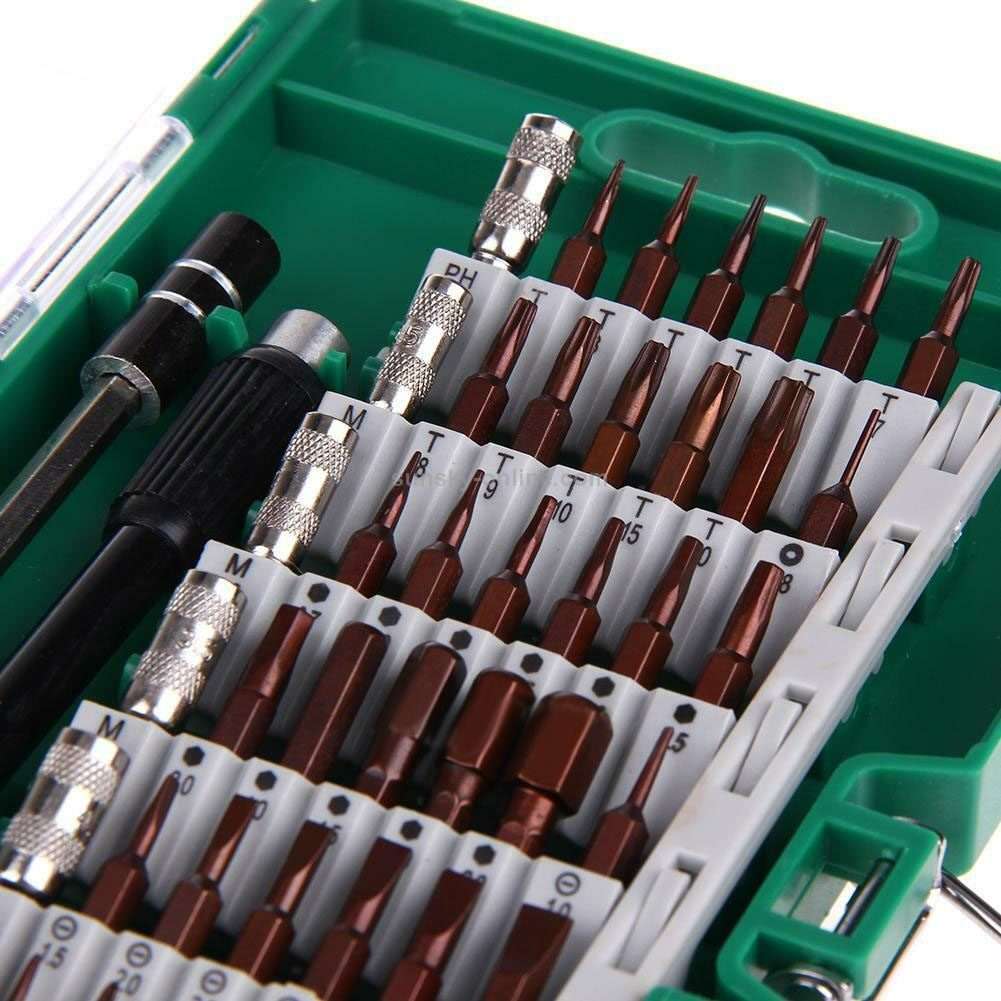 60 in 1 S2 Tool Steel Precision Screwdriver Nutdriver Bit Repair Tools Kit(Green)