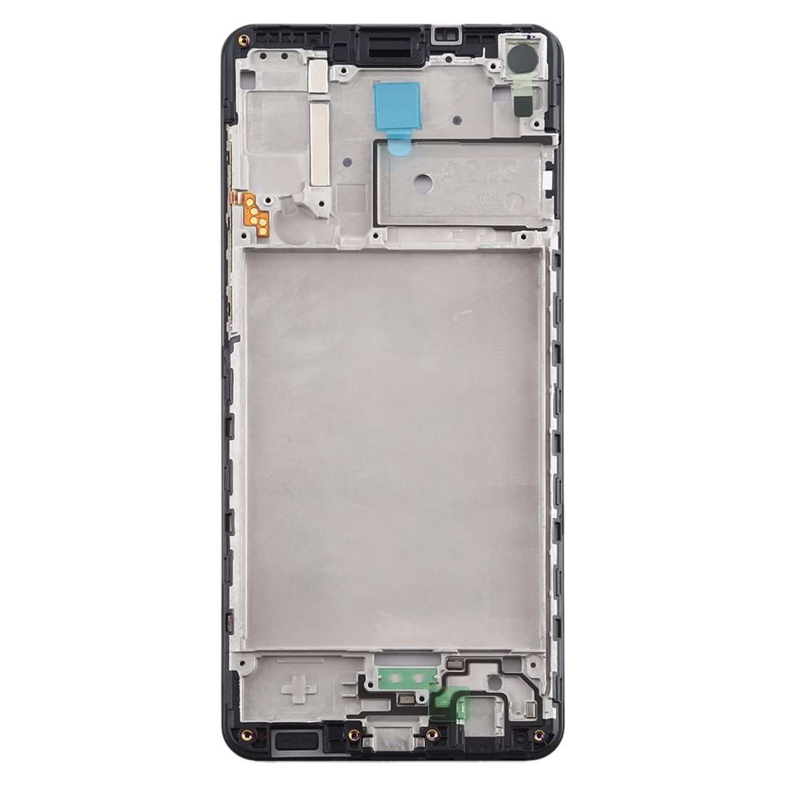 For Samsung Galaxy A21s Front Housing LCD Frame Bezel Plate (Black)