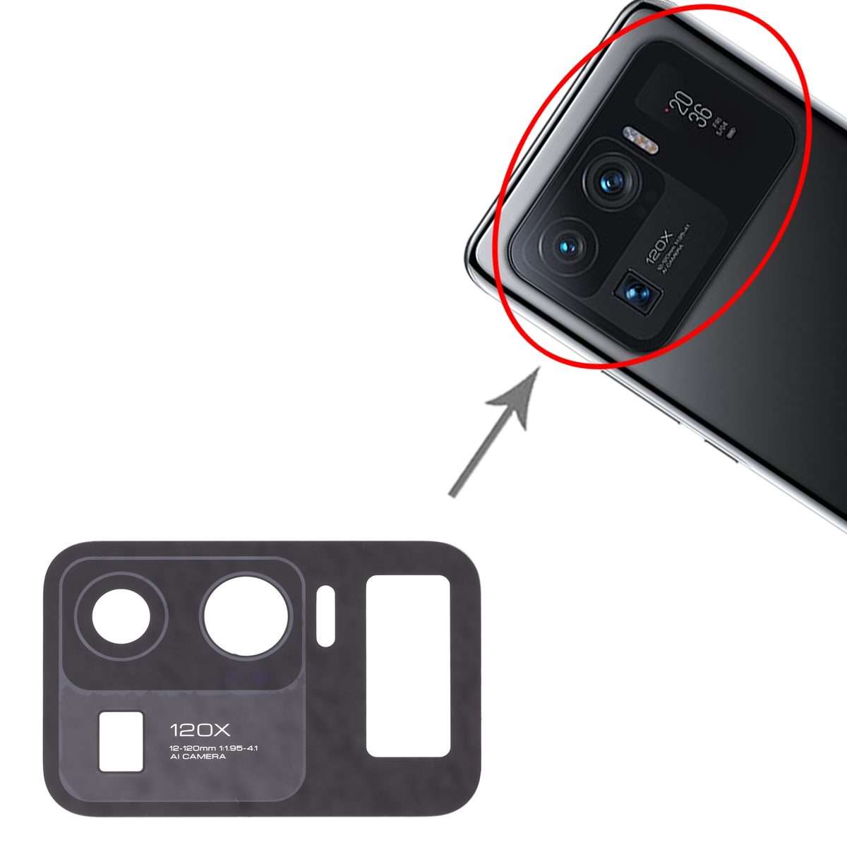 Back Camera Lens for Xiaomi Mi 11 Ultra M2102K1G, M2102K1C