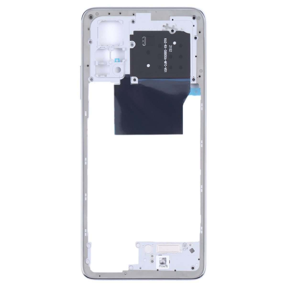 Original Middle Frame Bezel Plate for Xiaomi Redmi Note 11 Pro 4G 2201116TG 2201116TI(Silver)