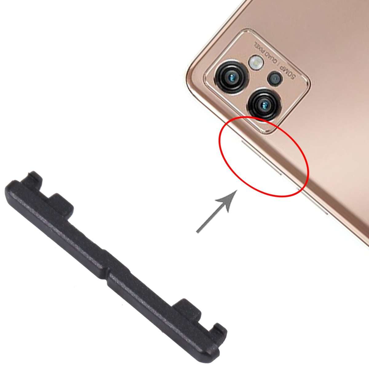 For Motorola Moto G32 Volume Control Button (Black)