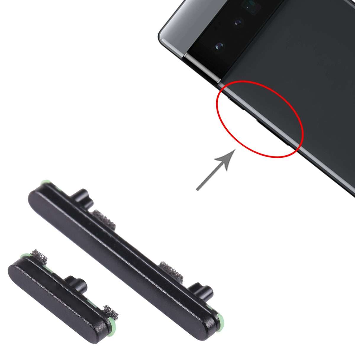 For Google Pixel 6 Pro Original Power Button + Volume Button Control Button (Black)