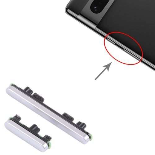 For Google Pixel 7 Pro Original Power Button + Volume Button Control Button (Silver)