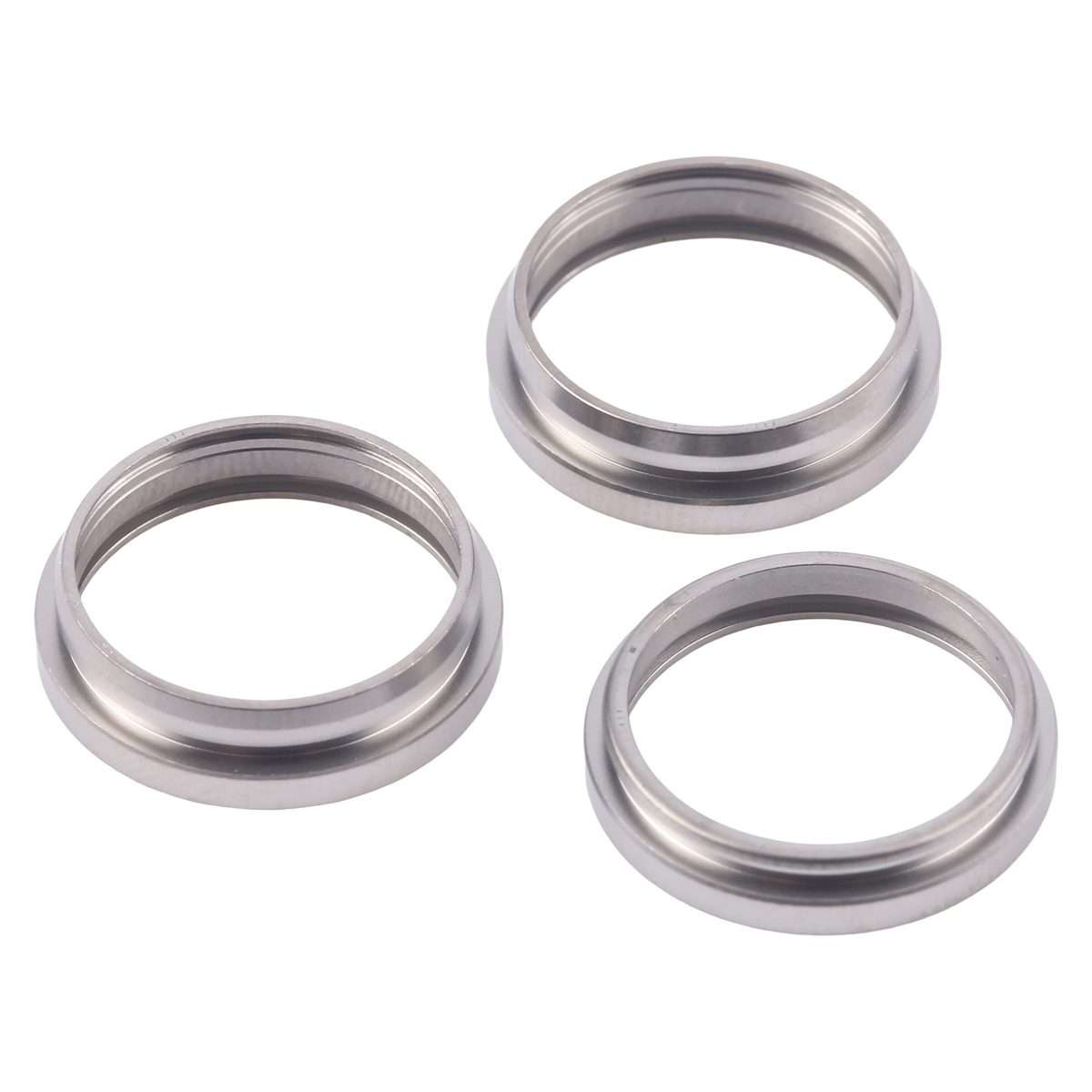 For iPhone 16 Pro 3pcs/set Rear Camera Glass Lens Metal Outside Protector Hoo ... (Titanium Color)