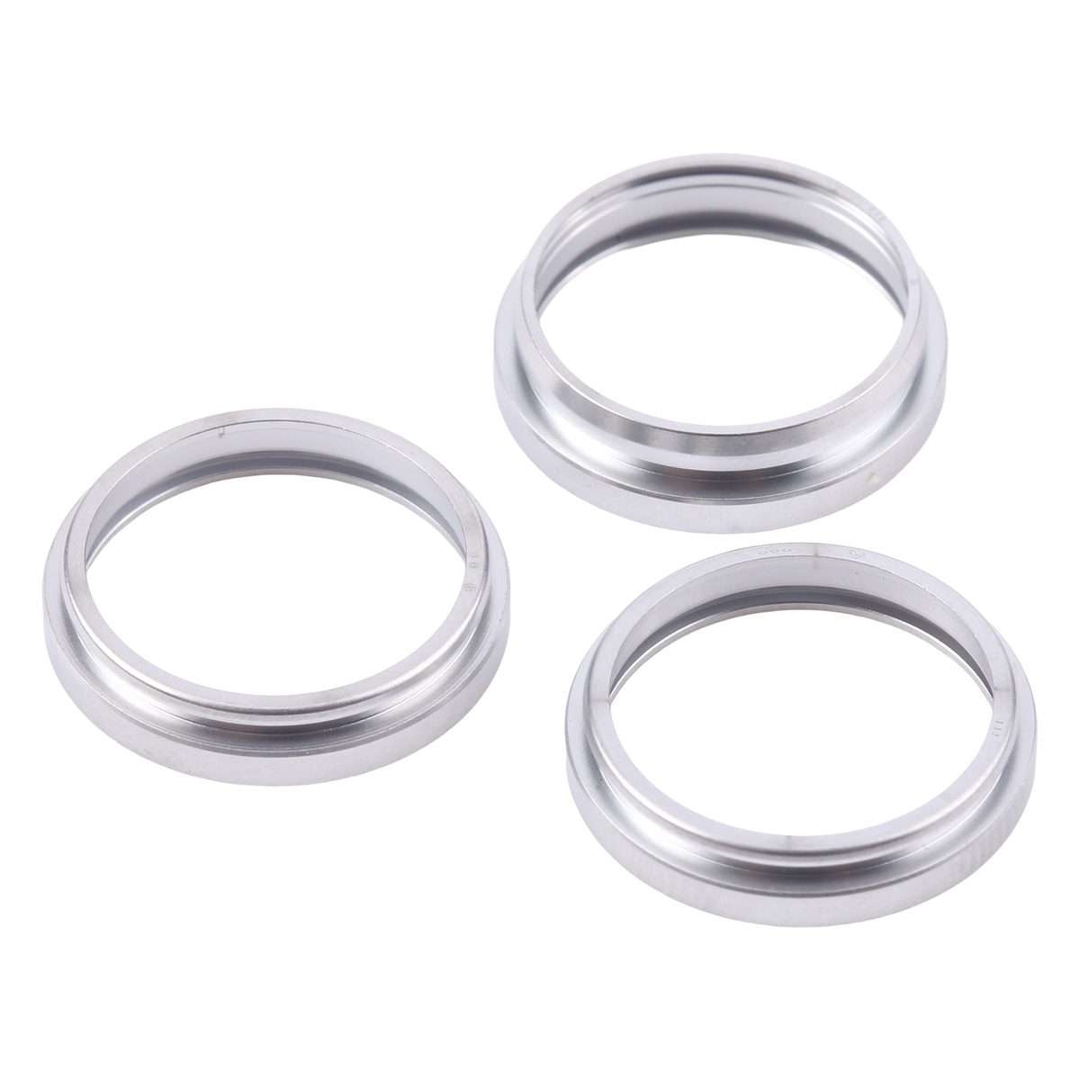For iPhone 16 Pro Max 3pcs/set Rear Camera Glass Lens Metal Outside Protector Hoop Ring (Silver)