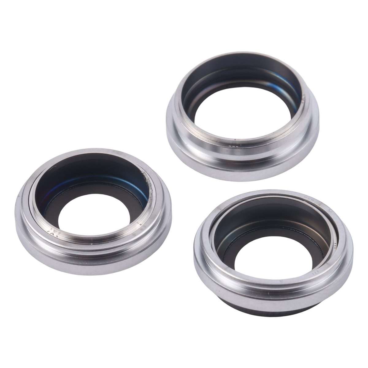 For iPhone 16 Pro Max 3pcs/Set Camera Lens Cover (Silver)